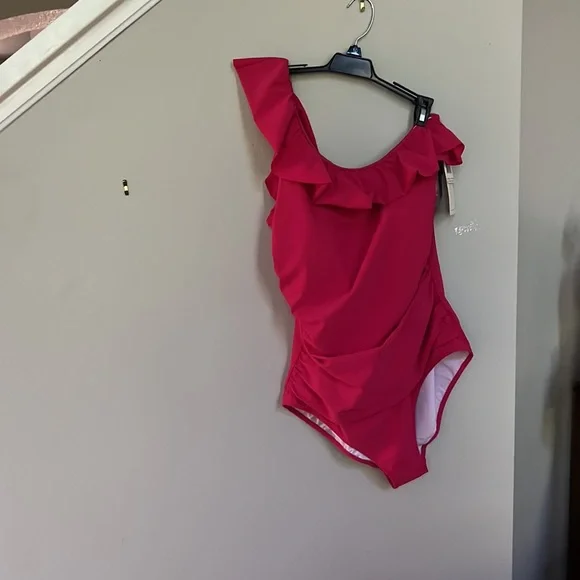 Profile by Gottex
Tutti Frutti Ruffle Tummy Control One Shoulder Swimsuit - Picture 3 of 11